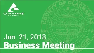 Board of County Commissioners' Meeting June 21, 2018