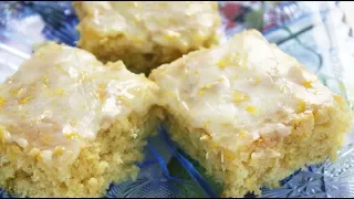 One Bowl Lemon Brownies - Super Easy Recipe