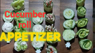 How to make Cucumber roll Appetizer #cucumberroll #appetizer