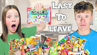 LAST To LEAVE The TABLE! Last To STOP EATING Japanese Candy SNACKS WINS!