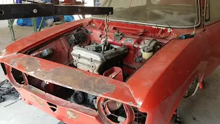 Alfa 105 engine and gearbox removal
