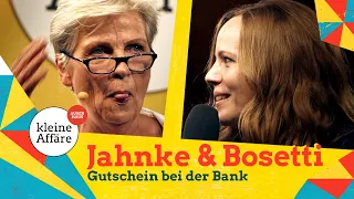 Gerburg Jahnke und Sarah Bosetti / Bosetti kauft Gutscheine