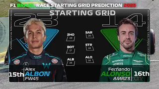 F1 Brazil 2023 Race Starting Grid Prediction