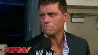 Cody Rhodes reacts to getting fired: Raw, Sept. 2, 2013