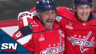 Alex Ovechkin Gets A Friendly Bounce To Score For His Fifth Straight Game