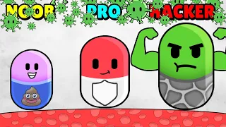 NOOB vs PRO vs HACKER in Pill Fortress!