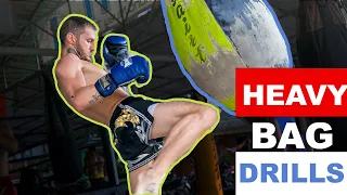 7 Beginner Heavy Bag Drills For MMA, Muay Thai & Kickboxing