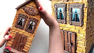 DIY miniature cardboard house | Tea house