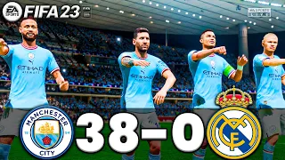 FIFA 23 - MESSI, RONALDO, MBAPPE, NEYMAR, ALL STARS PLAYS | MAN CITY 38-0 REAL MADRID | UCL FINAL