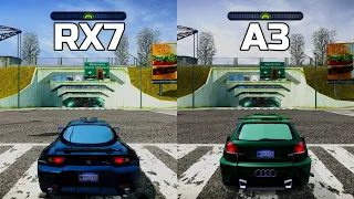 NFS Most Wanted: Mazda RX7 vs Audi A3 3.2 Quattro - Drag Race