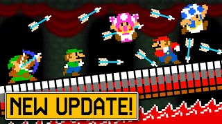 SMM World Engine New Power-Up & Better Online Mode! (FREE Mario Maker Game for PC & Mobile)
