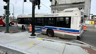 CTA BUS STUCK IN DITCH GETS TOWED OUT