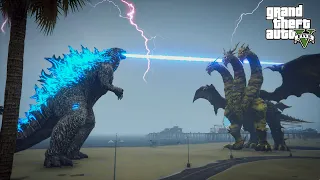 Atomic Godzilla vs Kaiser King Ghidorah - GTA V Mods