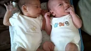 + дети   близнецы чихают синхронно   Twins Sync A Sneeze