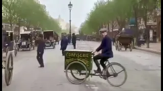 Rare color video of Paris in 1900