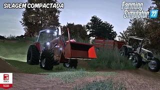 Fomos até a Noite Compactando a Silagem/Fazenda Agronópolis/Farming Simulator 22/Ep 10