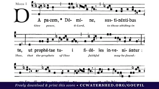 INTROIT • “Da Pacem” (18th Sunday after Pentecost)