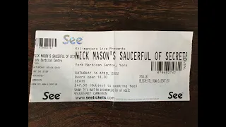Nick Mason's Saucerful of Secrets Live in York 16th April 2022