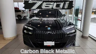 NEW ARRIVAL!  2023 BMW 760i Carbon Black Metallic Amarone Merino Leather