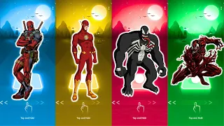 Tiles Hop SuperHero, DeadPool vs Flash vs Venom vs Carnage