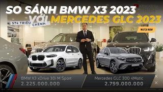 So sánh - Đánh giá xe BMW X3 LCI 2023 với Mercedes GLC 2023 vừa ra mắt - Chênh 600tr | XEM XE tv