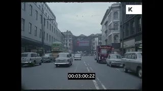 Busy Glasgow in the 1960s, HD from 35mm