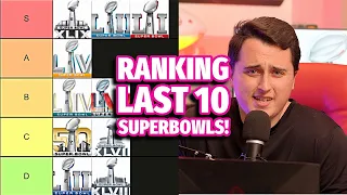 RANKING THE LAST TEN SUPER BOWLS  (Tier List Edition)