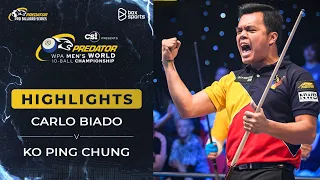 HIGHLIGHTS | Ko Ping Chung vs Carlo Biado | WPA World Championship Men's 10-Ball 2024  | Tứ Kết