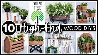 TOP 10 DOLLAR TREE Wood DIYs (That Don't Look CHEAP!) Solid Wood & Dollar Store Wood Crate Crafts!