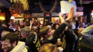 Crowd goes wild after Porter Interception in Super Bowl