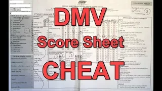 Actual DMV Dash Cam Drive Test and Eval Score Sheet Walk through Includes Cheats, Tips and Tricks