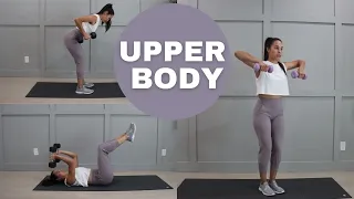 16 MIN Upper Body Workout// Dumbbells | Angelique Clark