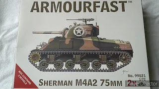 Armourfast M4A2 75MM 1/72 Scale Plastic Kit Review