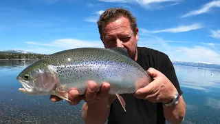 Rainbow Trout Fishing At Lake Tahoe From Shore