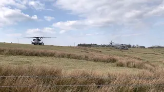 Even more of the Sikorsky CH-53E helicopters at Okehampton camp