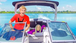 WHY IS SHE HIDING in MY BOAT?! (Scary Old Lady is Crazy)