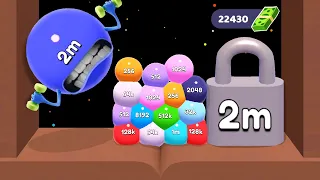 Jelly 2048 - Blob Merge 3D Base (Max Level): Unlock 2048K (2M) - Earn 22430 Dollars