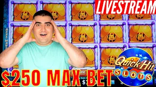 $250 MAX BET Huff N More Puff - Las Vegas Slots BIGGEST BETS LIVE