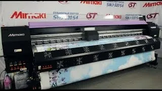 Производство натяжного потолка с фотопечатью на плоттере Mimaki SWJ-320