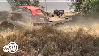 State agencies clearing out dry weeds along local highways