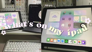 what's on my ipad 2022 + unboxing (aesthetic) 9th gen space grey