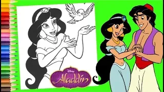 Disney Princess Jasmine - Aladdin Coloring Pages for kids