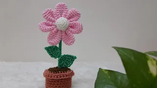 كروشيه زهرة /قصيص زرع #crochet #كروشيه #اميجرومي