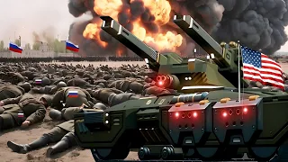 Currently America with its newest laser tank is launching a deadly attack on Russia