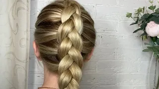 Красивая вывернутая коса за 1 минуту 😍 1 minutes Dutch braid tutorial