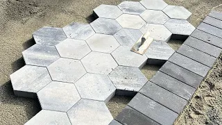 How to install a modern paver patio! #pavers #diy #landscaping #hardscape #patio #pathway