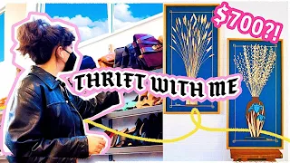 You won't believe these vintage paintings...😳✨🤑 Thrift with me at a new thrift store! fall thrifting