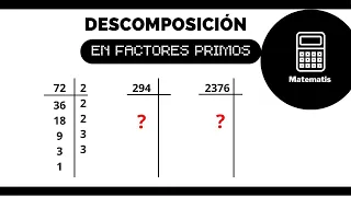 Descomposición de números en factores primos