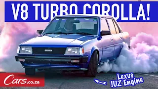 Mad V8 Corolla Engine Swap...with a hidden turbo! Handbuilt in SA