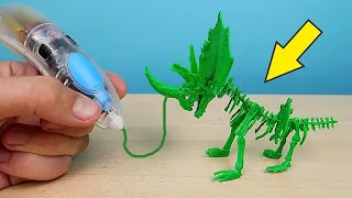 Nuevo lapicero 3D transparente ¡Dibuje el esqueleto de dinosaurio!